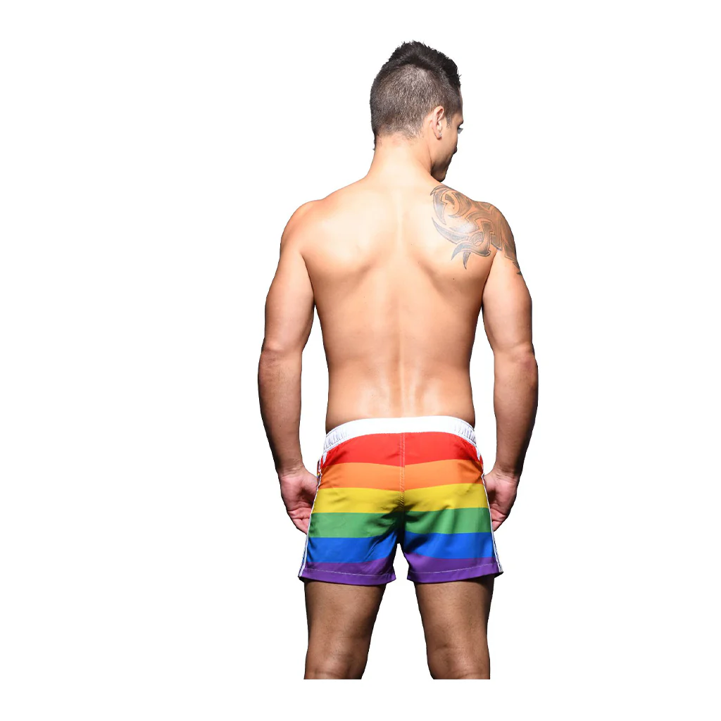 Andrew Christian Pride Stripe Swim Shorts - Image 3