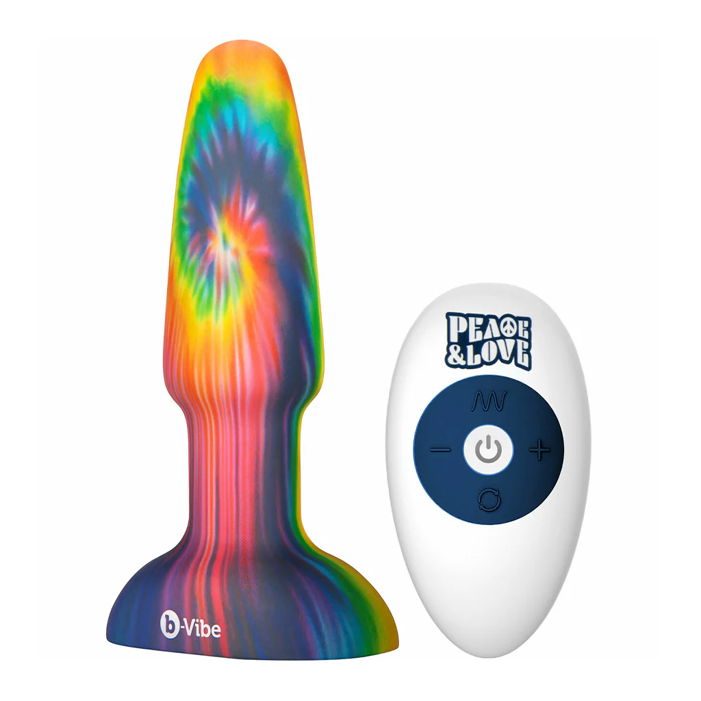 B-Vibe Peace and Love Tie-Die Rimming Plug - Image 3