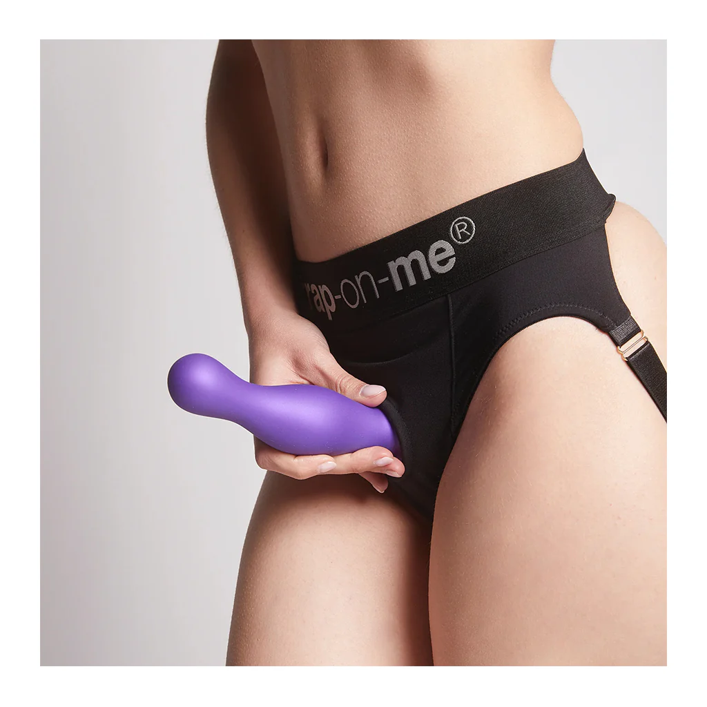 Strap-On-Me Curvy Dildo Plug Metallic Purple - Image 4