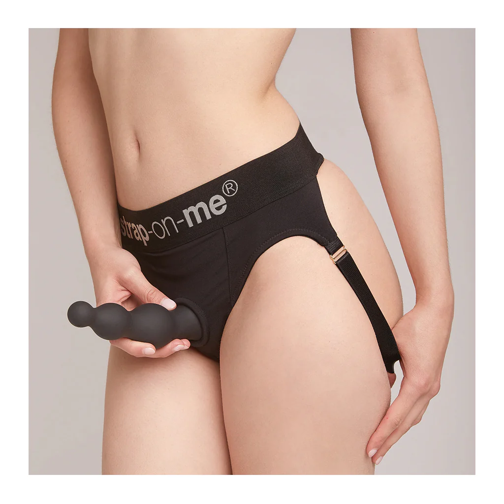 Strap-On-Me Beaded Dildo Plug Black - Image 4